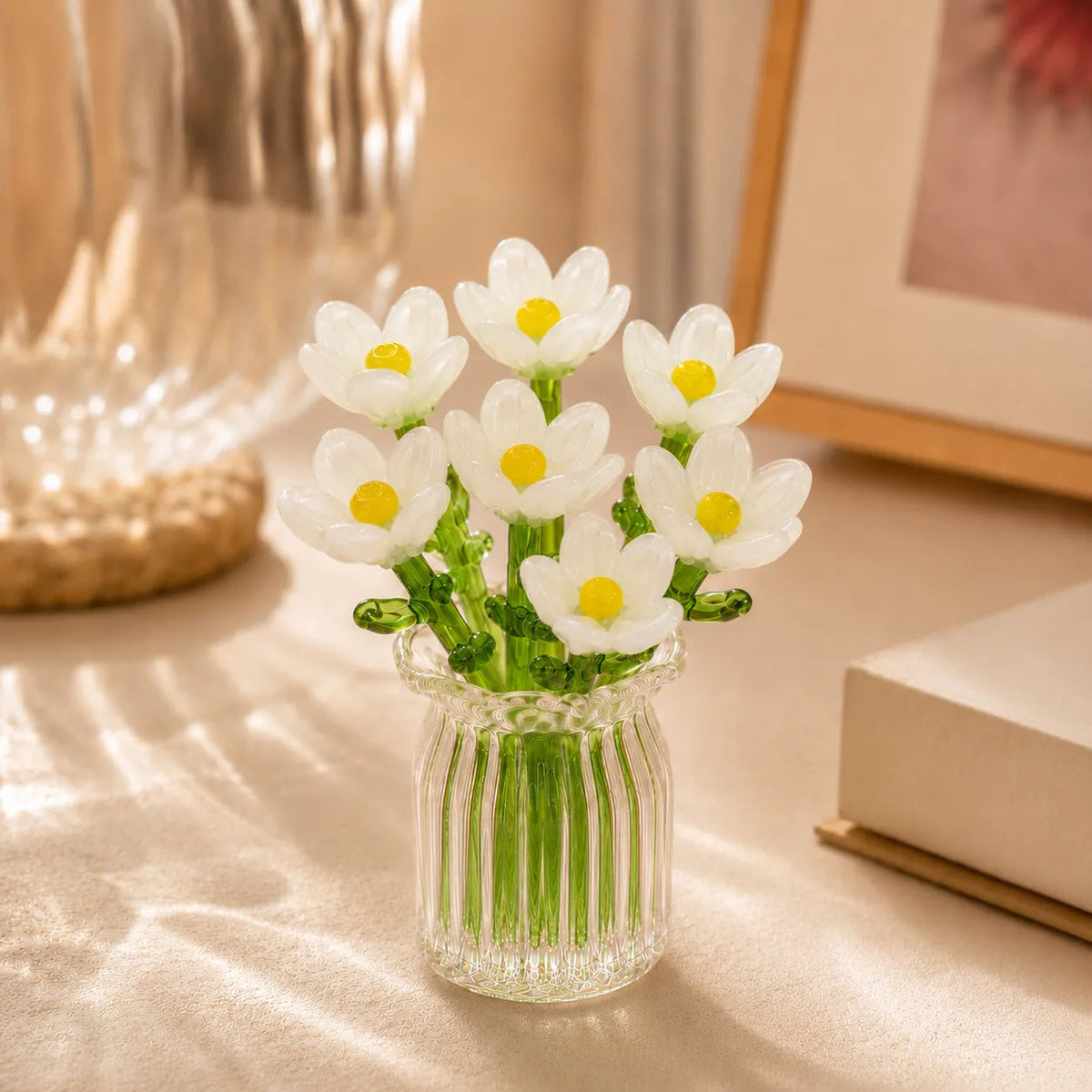 Floria   Miniature   Glass   Flower   Set